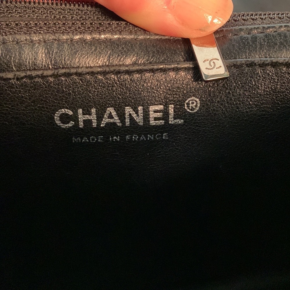 RARE🖤 CHANEL Modern Black Maxi Bijoux Chain Lamb Leather Quilted Flap Silver HW - Picture 11 of 16